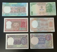 OLD Indian 5-2-1- Rupees 6