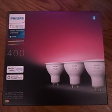 Philips Hue White & Colour Ambiance Smart GU10 Spotlight 3 Pack LED -  400 Lumen