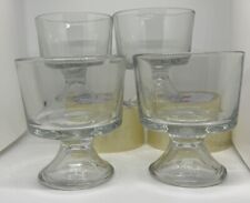 4 Anchor Clear Glass Individual Footed Trifle Desert Starter Dishes Boxed VGC