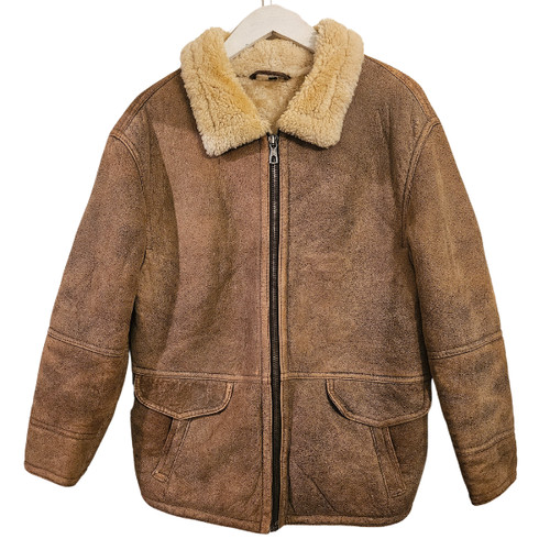 Vintage brown shearling - vintage, b-3