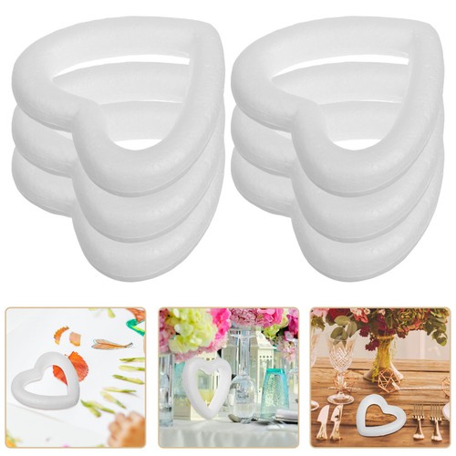 10pcs white heart - white,