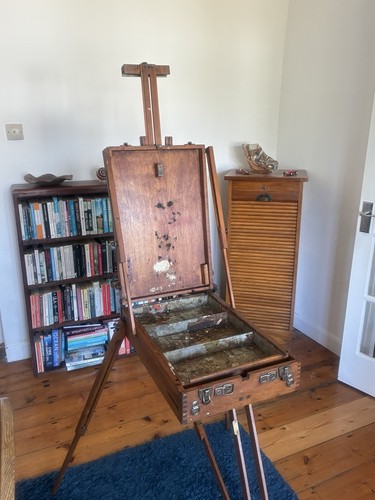 French easel vintage beech - -,