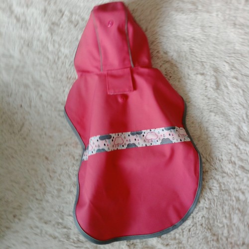 Pink reversible dog rain - dog,