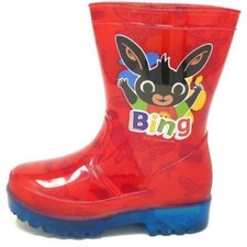 Bing Buxton Kids PVC Welly Red/Maroon Wellington Boots Size 5-10