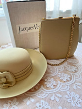 Jacques Vert Vintage Hat & Bag Matching 1980s Set  Wedding Races