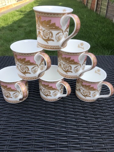 Harrods coffee mug pink wings - coffee,