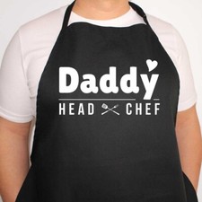 APRON (1159) Head Chef Apron Daddy Kitchen Aprons Bib Apron Father's Day Pinny