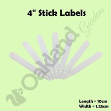 Seed Plant Labels 4" 5" 6" 8" White Plastic Stick In Tray Garden Marker Pen