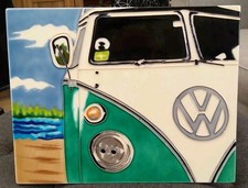 Elgate VW Camper Van,  Surf Bus, Splitty, Extra Large Ceramic Glazed Tile