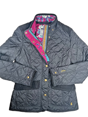 Joules black pink quilted - joules,