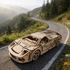 Sports Car 3D Wooden