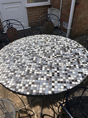 Wraught iron table - table, set