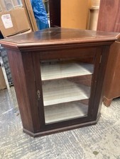 Brown Corner Display Cabinet