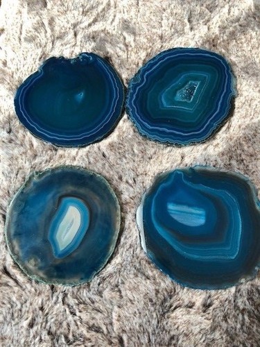 Teal agate microcrystalline - teal,