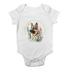 German Shepherd Baby Grow Vest Pet Dog Lover Guardian Angel Bodysuit Boys Girls