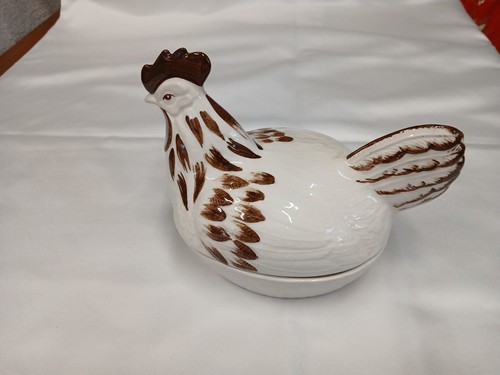 Vintage white and brown