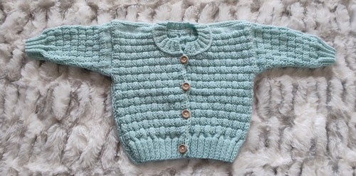 Handmade knitted baby cardigan - knitted,