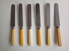 6 Vintage Faux Bone Handle