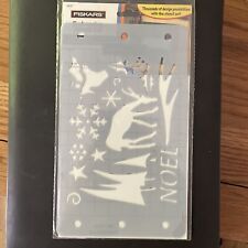 Fiskars Embossing Stencil Set - Mini Shapeboss - Noel Christmas trees reindeer 