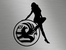 VAUXHALL GIRL LOGO FUNNY CAR STICKERS BLACK  DECALS VINYL WINDOW GSI SRI GTE SXI