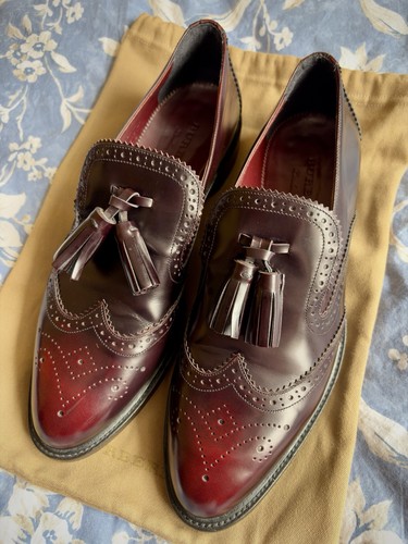 Burberry burgundy leather - burgundy,