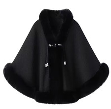 Luxury Women’s Faux Fur Cape
