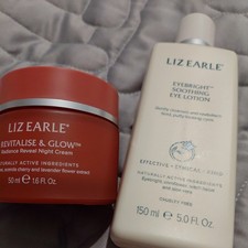 Liz Earle Revitalise & Glow™ Radiance Reveal Night Cream & eye bright SEE LISTIN