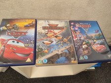 Disney Pixar Dvds Cars/2 Planes Fire & Rescue x3 Childrens Lightening Mcqueen