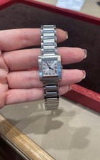 Cartier Francaise Women watch Small Model Quartz Movement Steel. Box And Papers