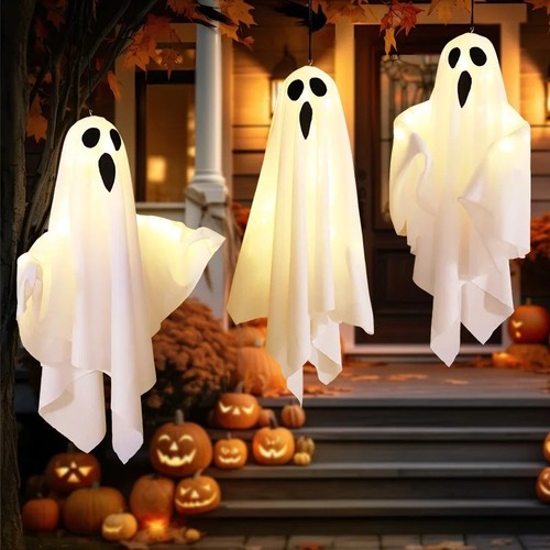 Halloween ghost led hanging - halloween,