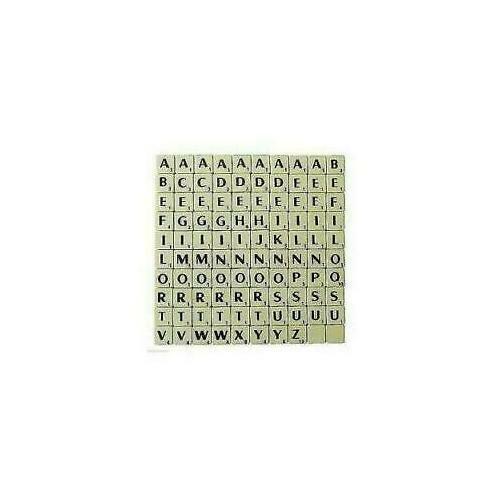 Tiles ivory black letters - ivory/black, full