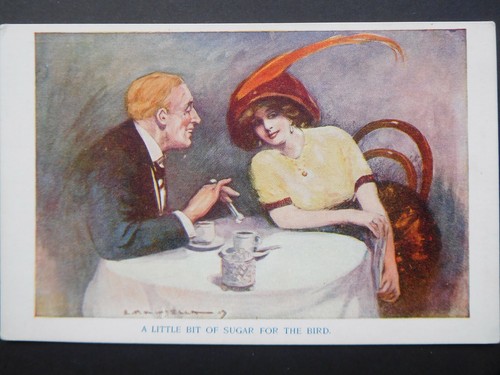 Vintage romance postcard - vintage,