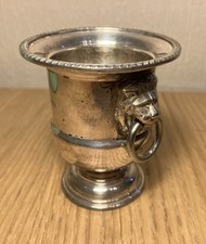 Vintage Silver Plated Lions Head Viners of Sheffield Toothpick Holder Urn Vase
