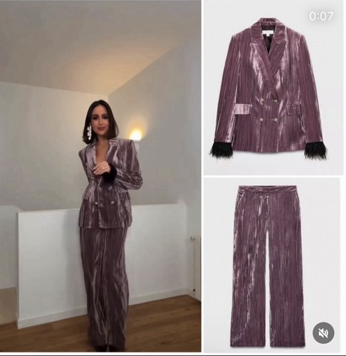 Zara double breasted velvet - zara, double-breasted