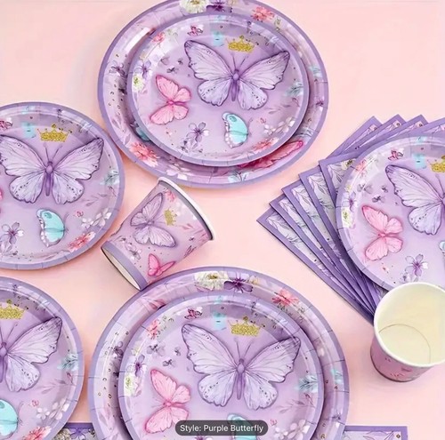 Purple 80pcs disposable paper - purple,