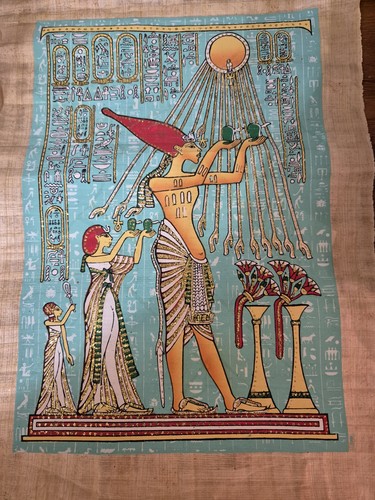 Egyptian papyrus painting - egyptian,