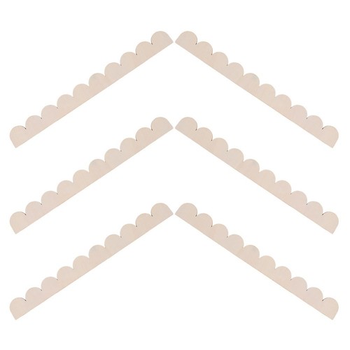 Pcs scalloped unfinished - 6,