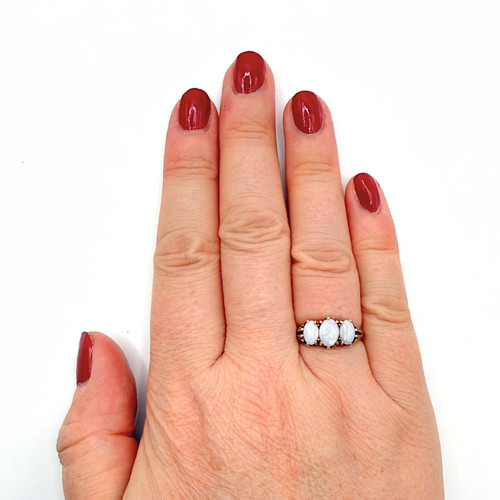 9ct gold opal ring vintage - ring,