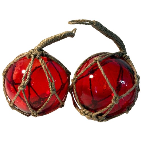 Two deep red glass - red,