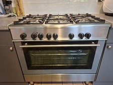 Large Kenwood Range Cooker 5 Ring Gas hob electric oven stainless Steel EX109QN 