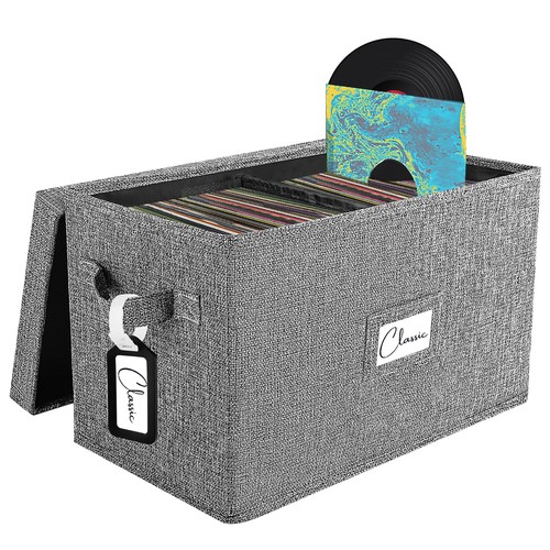Vinyl record storage box - record,