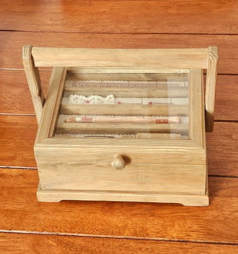 Antique wooden sewing - antique,
