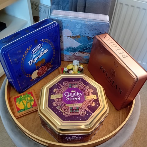 Empty tins quality street - quality,