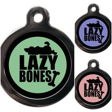 Pet ID fun tag LAZY BONES
