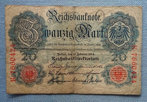 Old reichsbanknote banknote - old,