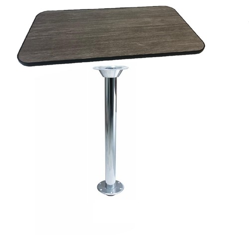 Oak brown table black trim - table,