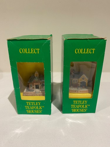 Tetley tea folk houses figures - tea,