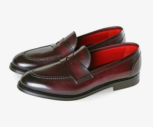 Mens handmade oxblood leather - handmade,