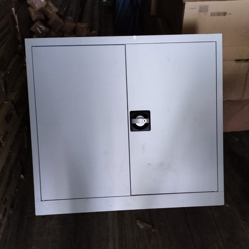 Grey metal storage cabinet - storage,
