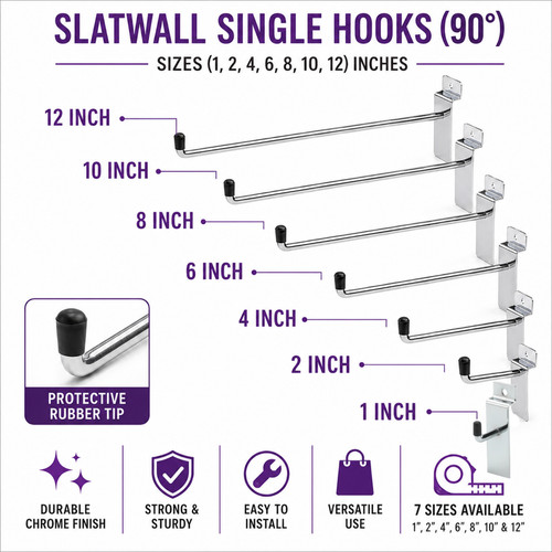 Slatwall hooks pin - hooks, arm